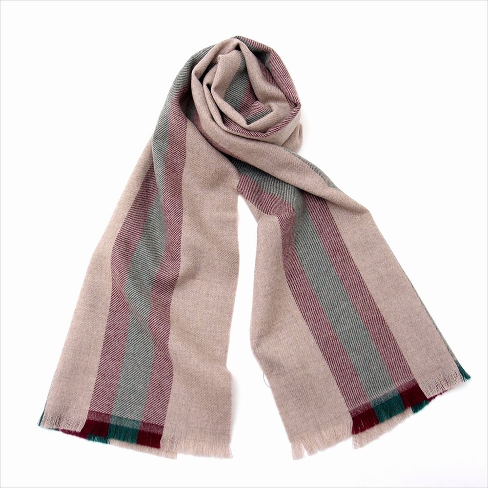 GUCCI大判カシミヤマフラー/ストール　新品　ケース付き　ユニセックス　希少 グッチ GUCCI カシミヤ ストール 大判 マフラー ブランドロゴ
