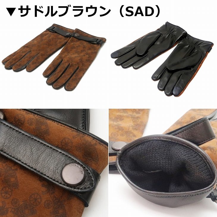 COACH コーチ メンズ グローブ 手袋 レザー ホースキャリッジ