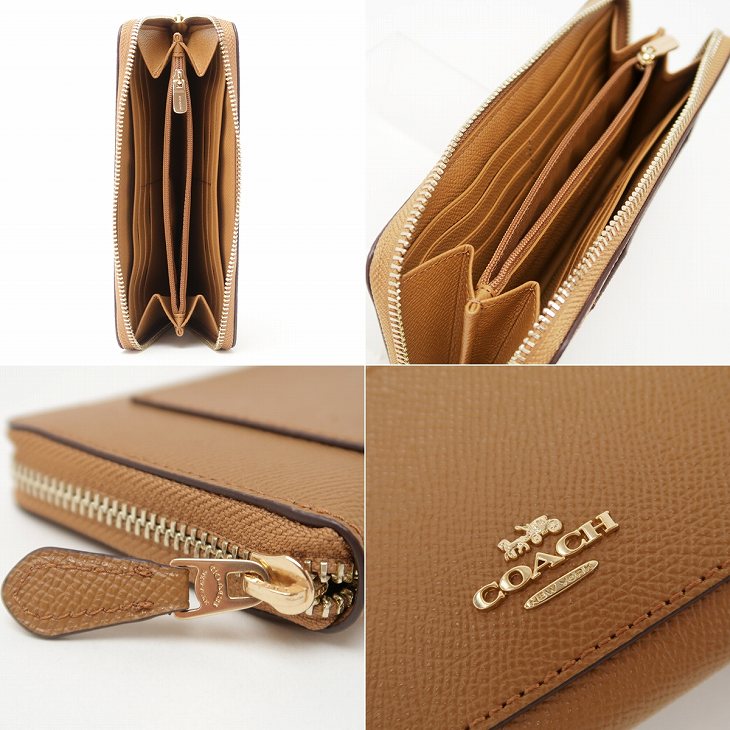 新商品　COACHレディース長財布　コーチ　ブラウン色 COACH コーチ 財布 レディース 長財布 アウトレット ブラウン