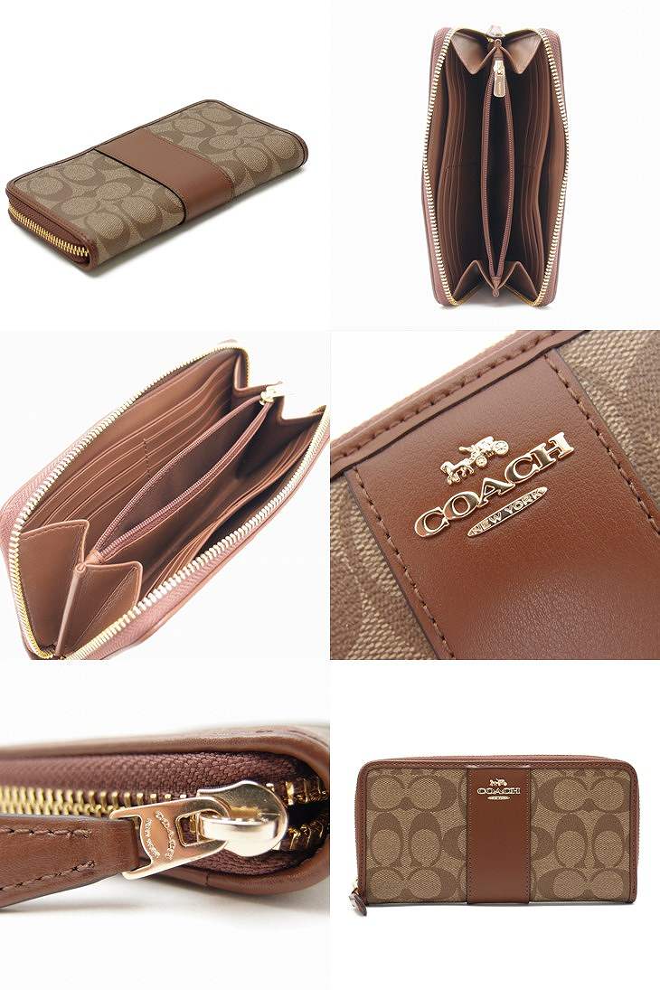 COACH コーチ 財布 メンズ 長財布 ブラック シグネチャー