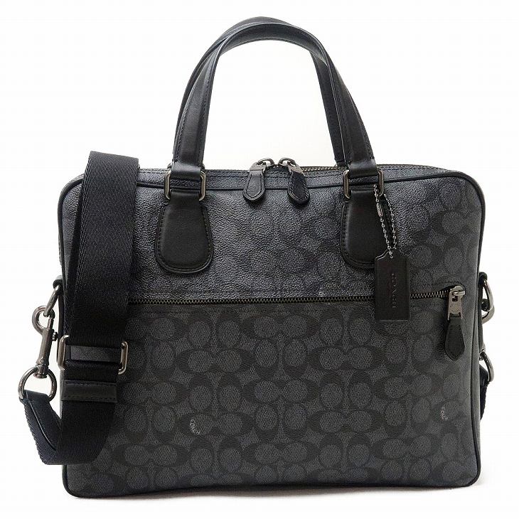 COACH / コーチ　メンズビジネストート　ブラック　訳あり COACH コーチCOACHメンズ バッグ ビジネスバッグ ビジネストート