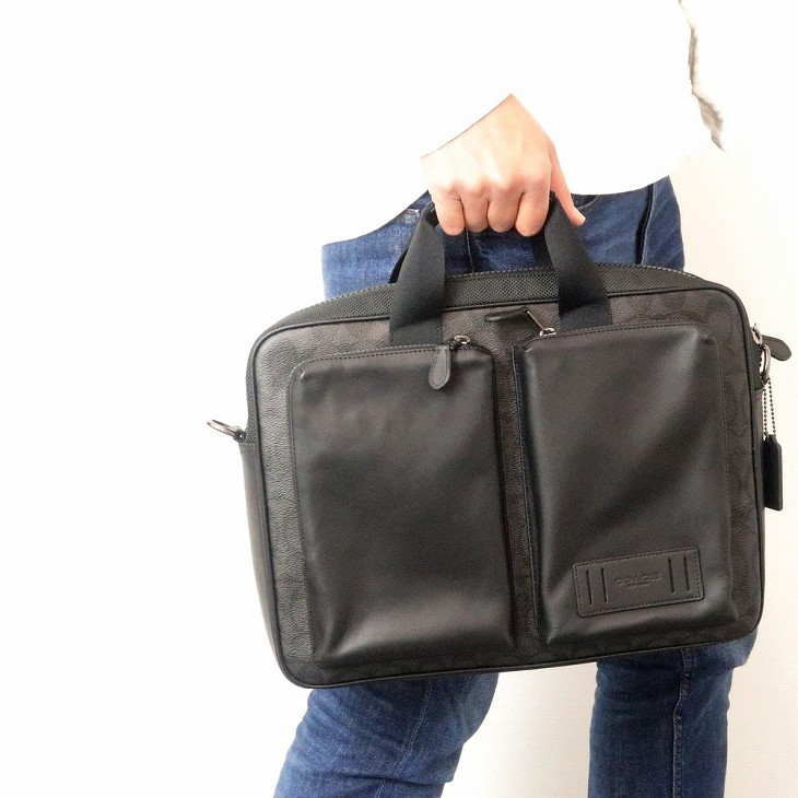 美品】A4収納可 COACH コーチ 2way ビジネスバッグ オールレザー