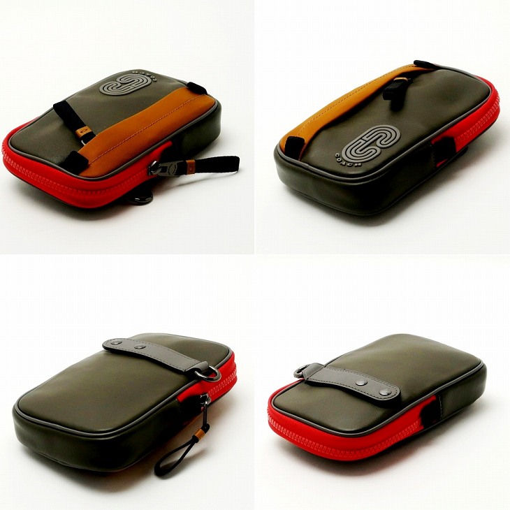 メンズ ポーチ Coach コーチ 小物入れ ネコポス 5803qbrlz レザー ラウンドファスナー Cロゴ ベルトループ カラビナ セカンドバッグ 割引価格 Www Stavanger Taxi No
