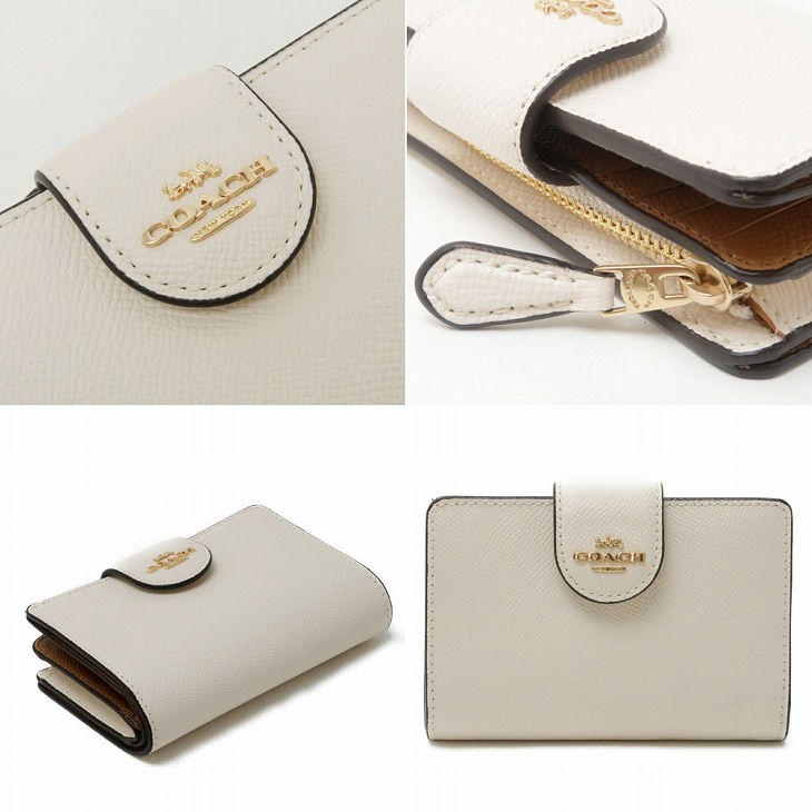 COACH コーチ 財布 二つ折り財布 レディース レザー ロゴ