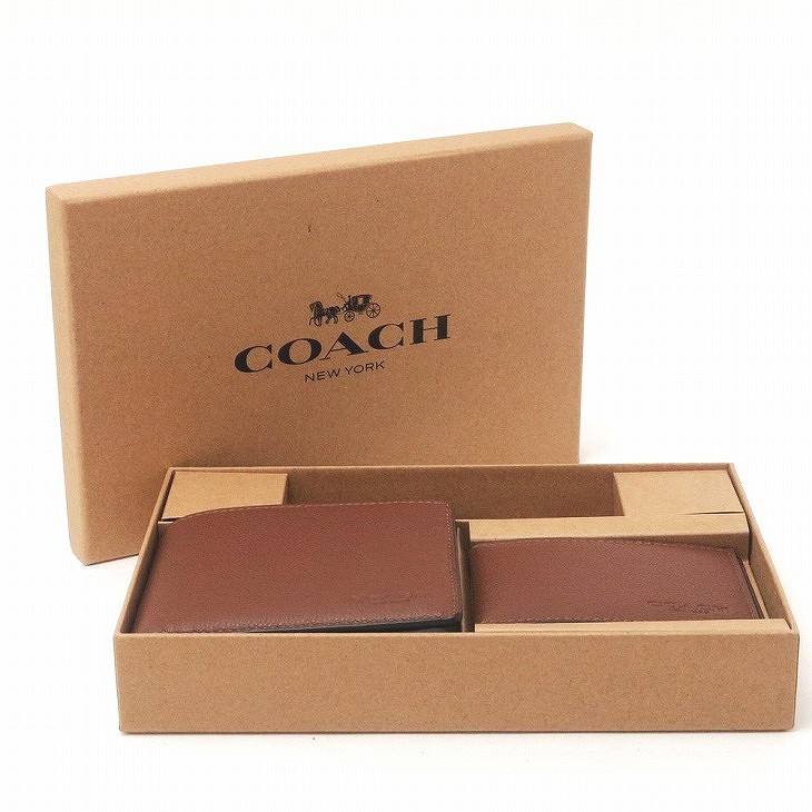 COACH コーチ 財布 メンズ 二つ折り財布 カードケース