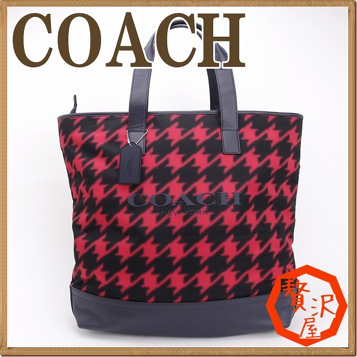 コーチ COACH バッグ メンズ トートバッグ ショルダーバッグ ゴルフバッグ 千鳥格子 ボストンバッグ 71758E82