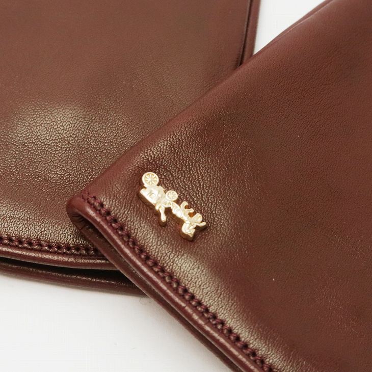 ほぼ新品 COACH 黒 レザー手袋 グローブ コーチ 柔らかレザー リボン装飾 楽天市場】手袋 コーチの通販