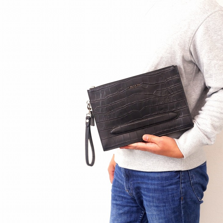 COACH(コーチ) / クラッチバッグ/スウェード/BLK | 中古品の販売