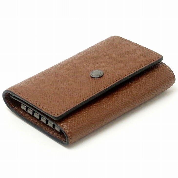 未使用保管品 コーチ COACH キーケース キーリング 5連 レザー 73992NICWH ブラウン茶　メンズレディース　ユニセックス COACH（コーチ） 【並行輸入品】コーチ メンズ キーケース キーリング