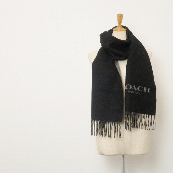 COACH コーチ マフラー メンズ ストール カシミヤ混 男女兼用