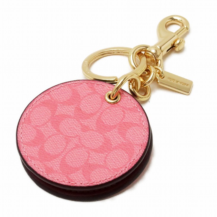 【COACH】鏡が仕込まれた可愛いキーホルダー 77961 IMQRI COACH コーチ キーホルダー レディース キーリング 手鏡 鏡