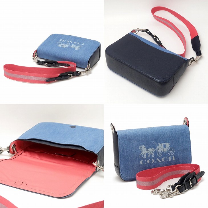 COACH コーチ　ワンショルダーバッグ デニム バイカラー　【美品】 COACH コーチ バッグ レディース ショルダーバッグ 斜めがけ