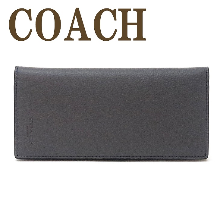 COACH コーチ 財布 メンズ 長財布 二つ折り 本革 レザー