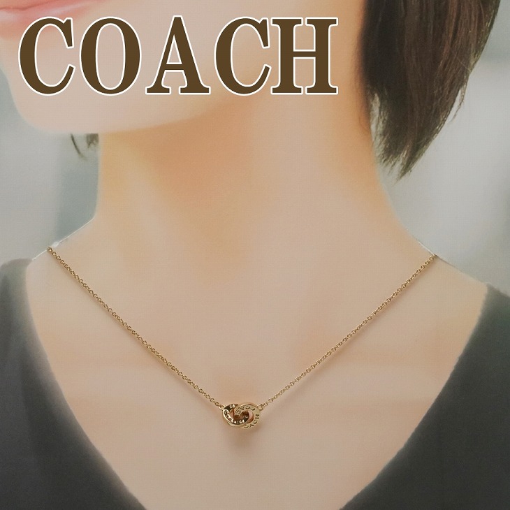 コーチ COACH ネックレス レディース サークル インターロッキング ダブル ペンダント アクセサリー 91441GLD ネコポス