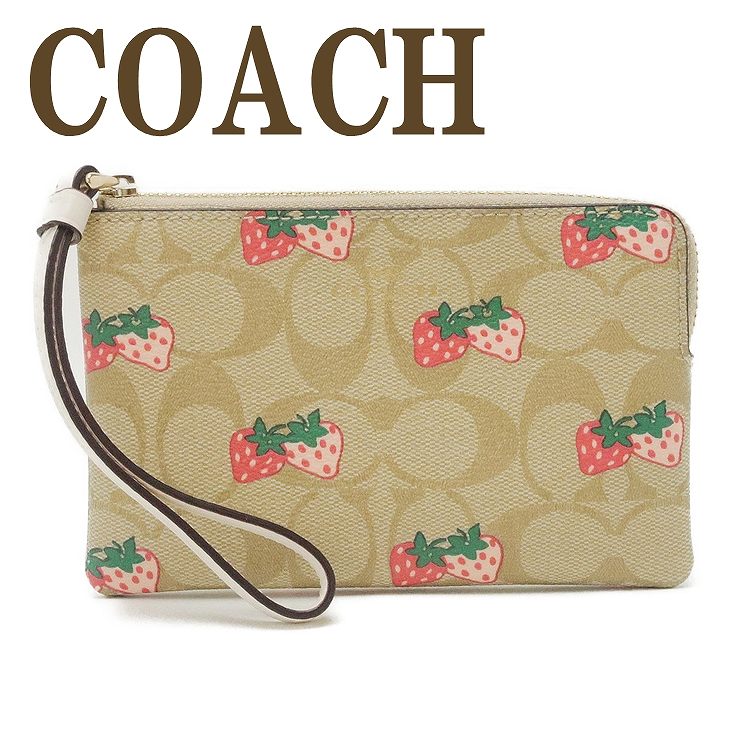 コーチ COACH ポーチ ハンドポーチ リストレット クラッチ 財布 ハンドバッグ レディース イチゴ いちご ストロベリー シグネチャー  93052IME7V ネコポス : 93052ime7v : 贅沢屋 - 通販 - Yahoo!ショッピング