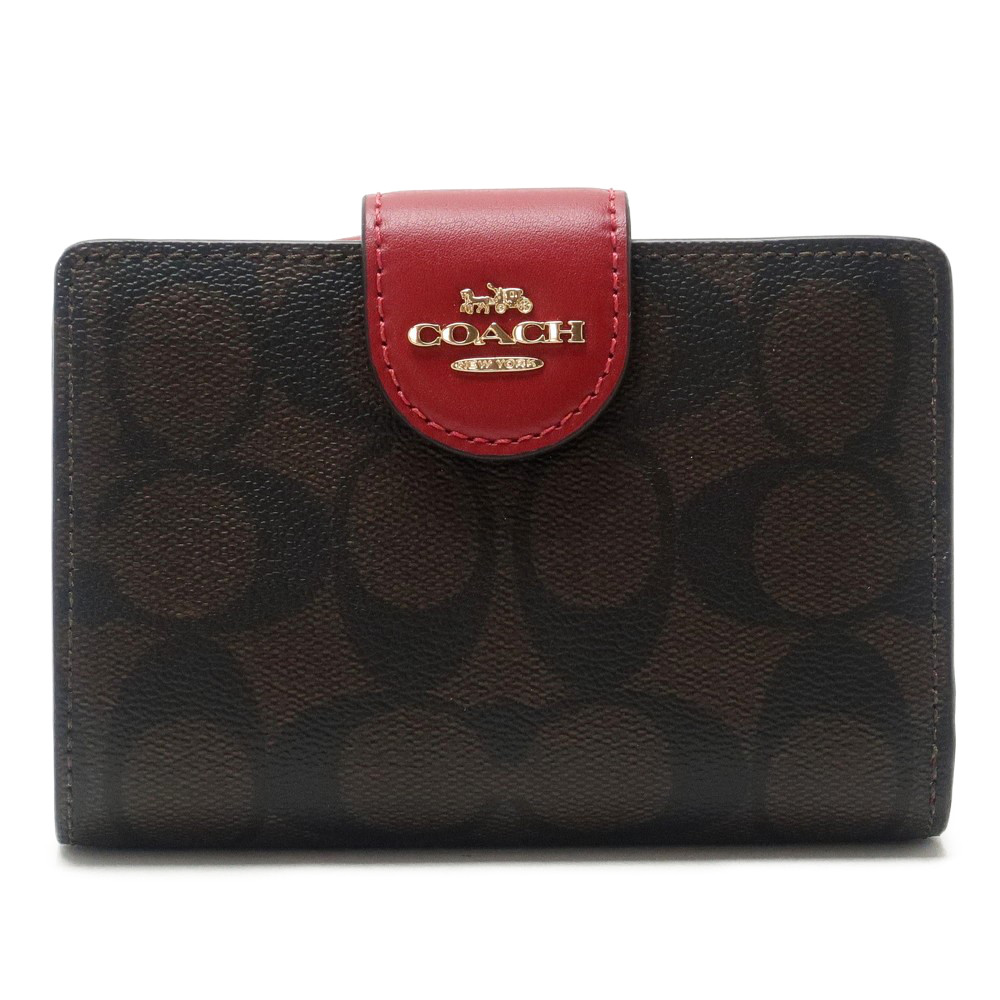 国内発送 送料無料☆COACH シグネチャー ジャカード 折り財布 COACH コーチ 財布 二つ折り財布 長財布 レディース