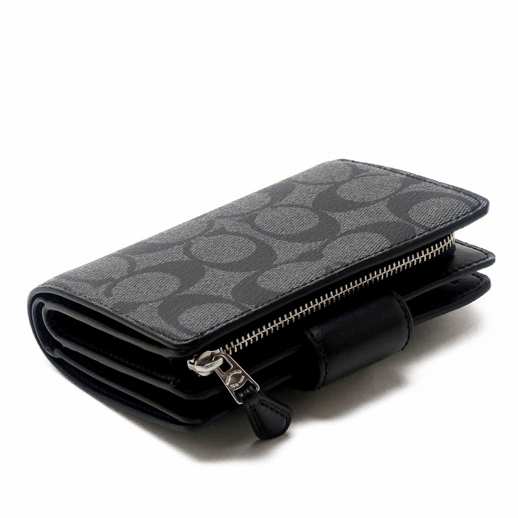 B036美品 COACH シグネチャー 黒グレー 長財布と手帳カバー？ 2