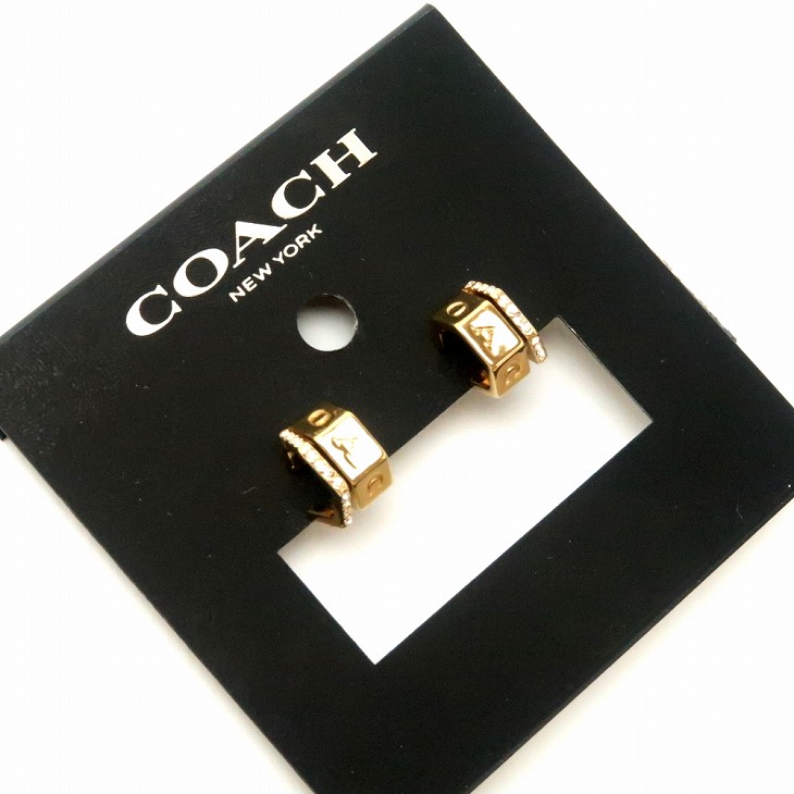 【即発】コーチ COACH ピアス ラインストーン ビジュー Cロゴ 即発】コーチ COACH ピアス ラインストーン ビジュー Cロゴ