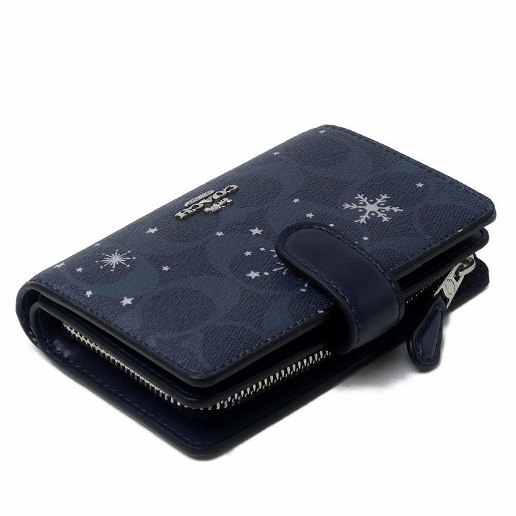 コーチ COACH 財布 レディース 二つ折り財布 雪 スノー スノーフレーク レザー C1927SVF23