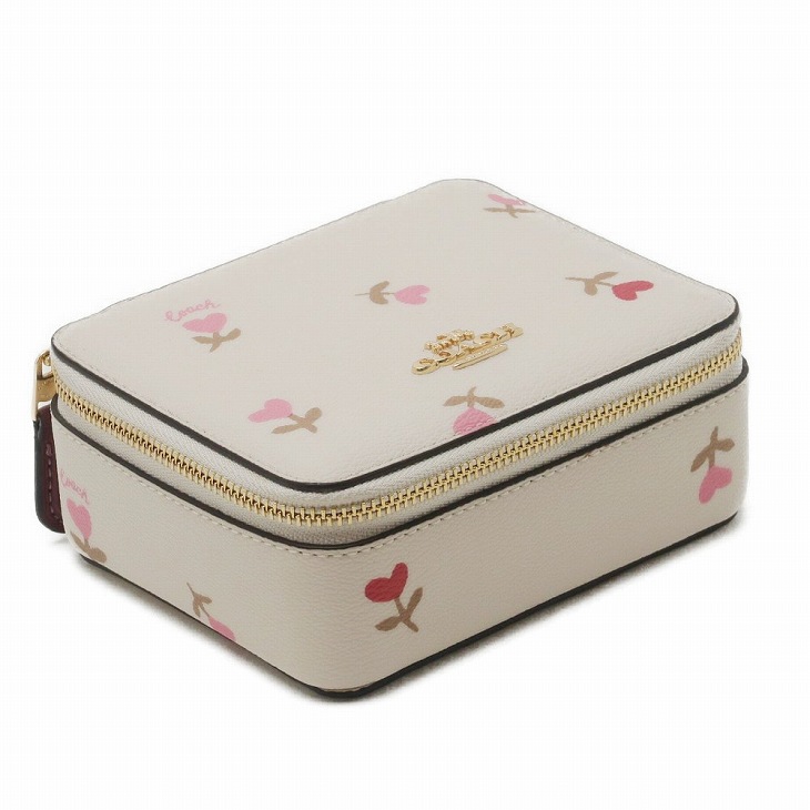 コーチ COACH ジュエリーボックス レディース ポーチ ケース ハート 花柄 フローラル 鏡 C2904IMCAH コーチ COACH ジュエリーボックス レディース ポーチ ケース ハート 花柄 フローラル 鏡 C2904IMCAH