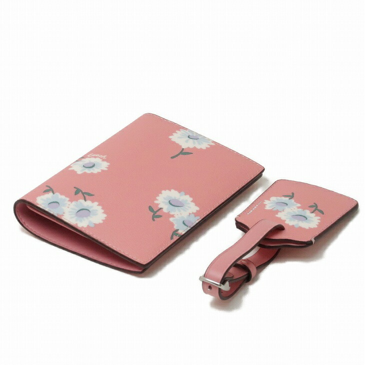 COACH コーチ レディース パスポートケース ラゲッジタグ 花柄