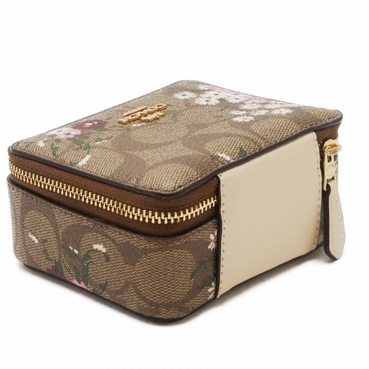 コーチ ジュエリーボックス 小物入れ アクセサリーケース 花柄 レディース 上品 COACH コーチ ジュエリーボックス レディース ポーチ ケース