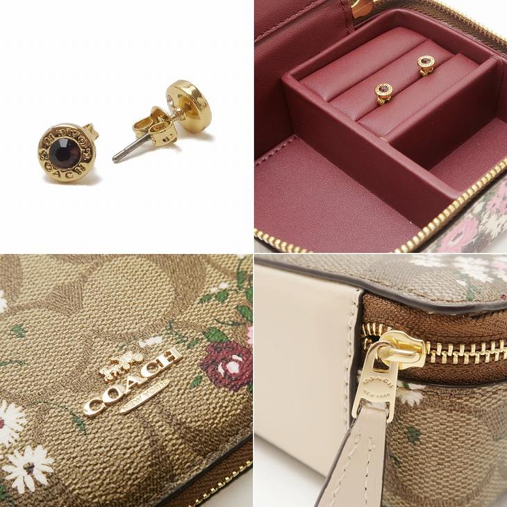 ★ 〈花柄専用BOX付き〉COACH コーチ ネックレス & ピアス セット COACH 【BOX付属】COACH コーチ レディス ネックレス＆ピアス