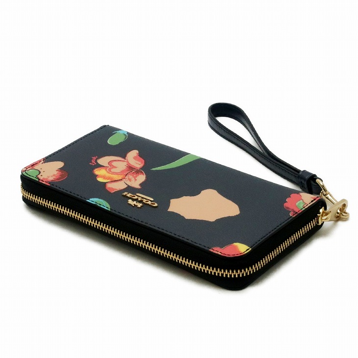 ✨美品•未使用品✨COACH モノグラム迷彩柄 レザー長財布　かっこいい COACH コーチ 新作セール 花柄 長財布 C8736 レディース