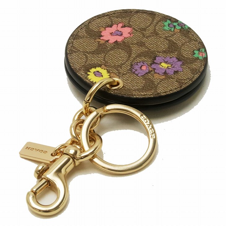 【美品】COACH コーチ キーホルダー チャーム 花 ユリ カラフル レザー COACH（コーチ） 【並行輸入品】コーチ キーホルダー レディース