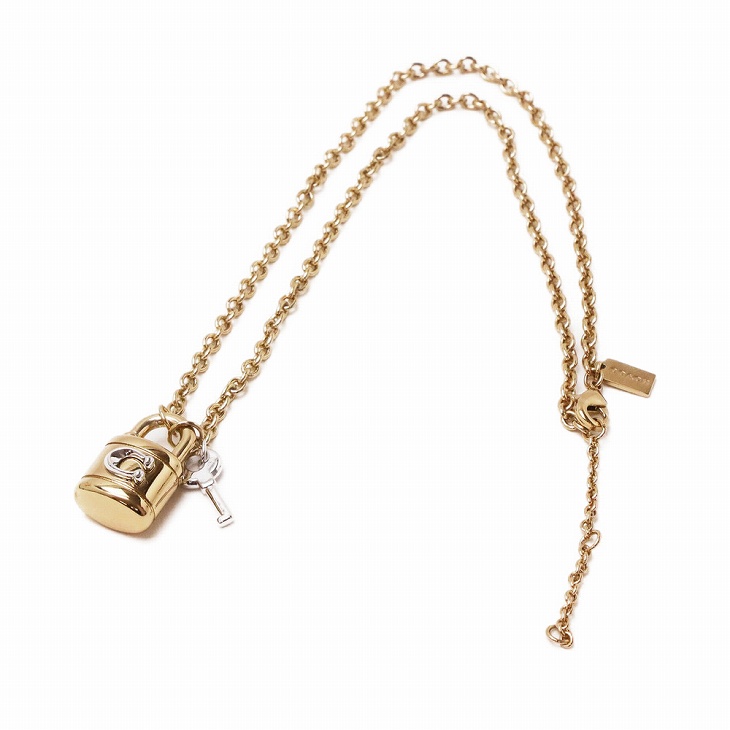 COACH ネックレス　南京錠　鍵 COACH セール コーチ ネックレス レディース ロック 南京錠
