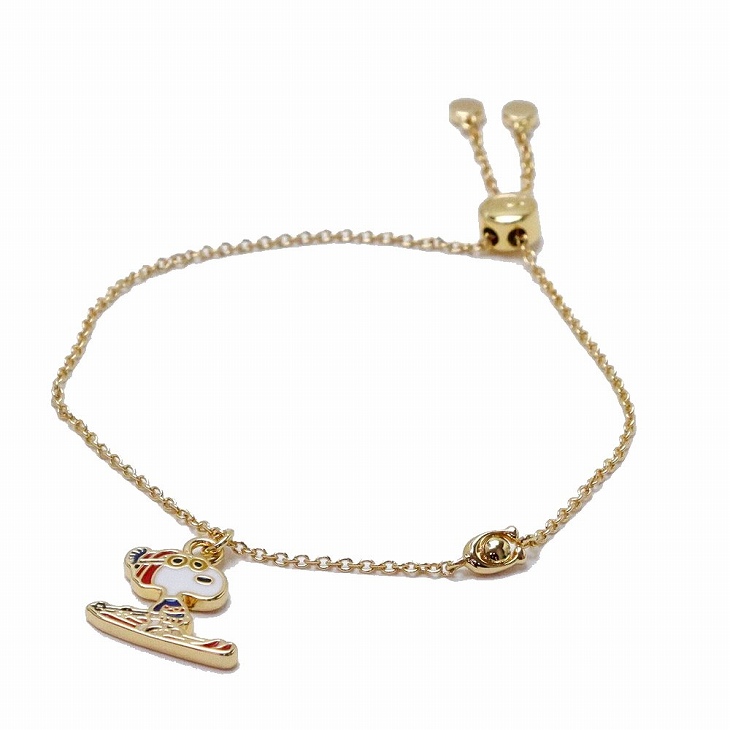 スヌーピーコラボ【COACH】チャーム ブレスレット COACH X PEANUTS】スヌーピー アンド ウッドストック チャーム