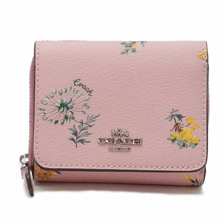 コーチ COACH 財布 レディース 三つ折り財布 レザー 花柄 ヒョウ柄 豹柄 雪 スノー スノー...