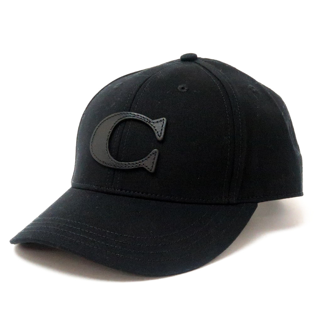 コーチ メンズ 帽子 ベースボールキャップ つば付 ロゴ ブラック黒 COACH-CAP-M1 CO...