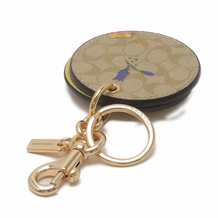 【期間限定特価】 COACH コーチ 鏡 手鏡 キーリング レディース キーホルダー アクセサリー