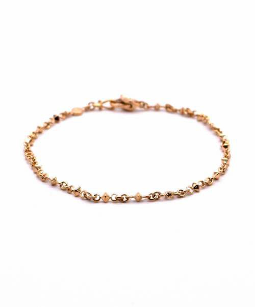ライオンハート ブレスレット メンズ ピラミッド チェーン ブレスレット Mサイズ K10 10金 LH-01BR039 LION HEART クリスマス 誕生日 プレゼント ギフト 彼氏の画像