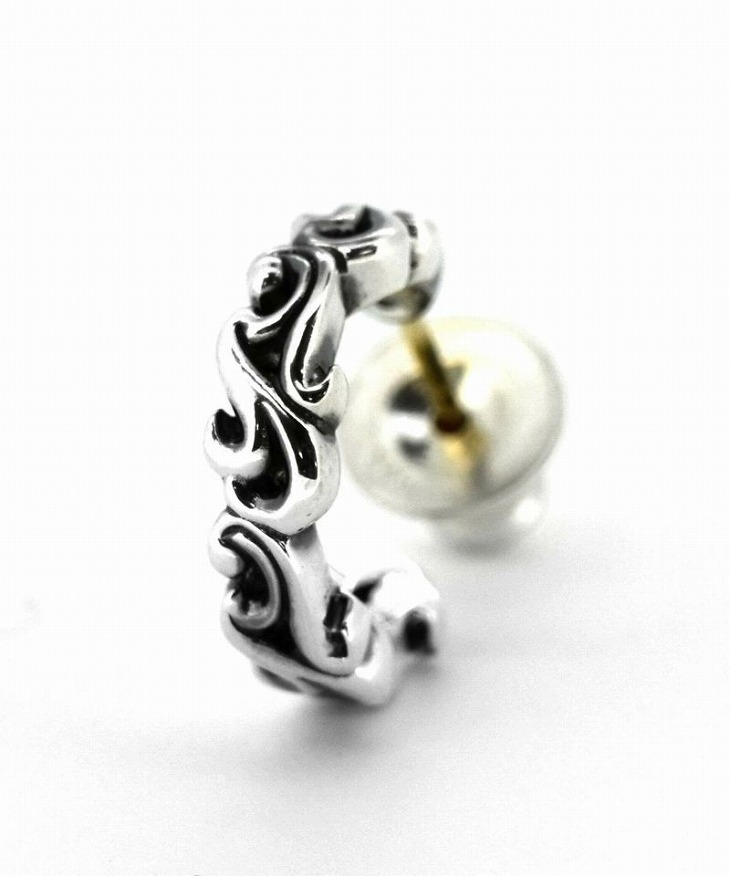 【即発】LION HEART ピアス SV925 メンズ フープ LION HEART ライオンハート ピアス メンズ アラベスクフープ