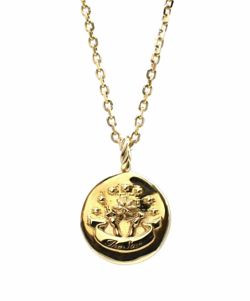 ライオンハート ネックレス メンズ era インテントスター プチ ネックレス タロット コインネックレス K10 10金 LH-1NE326 LION HEART クリスマス 誕生日 プレゼの画像