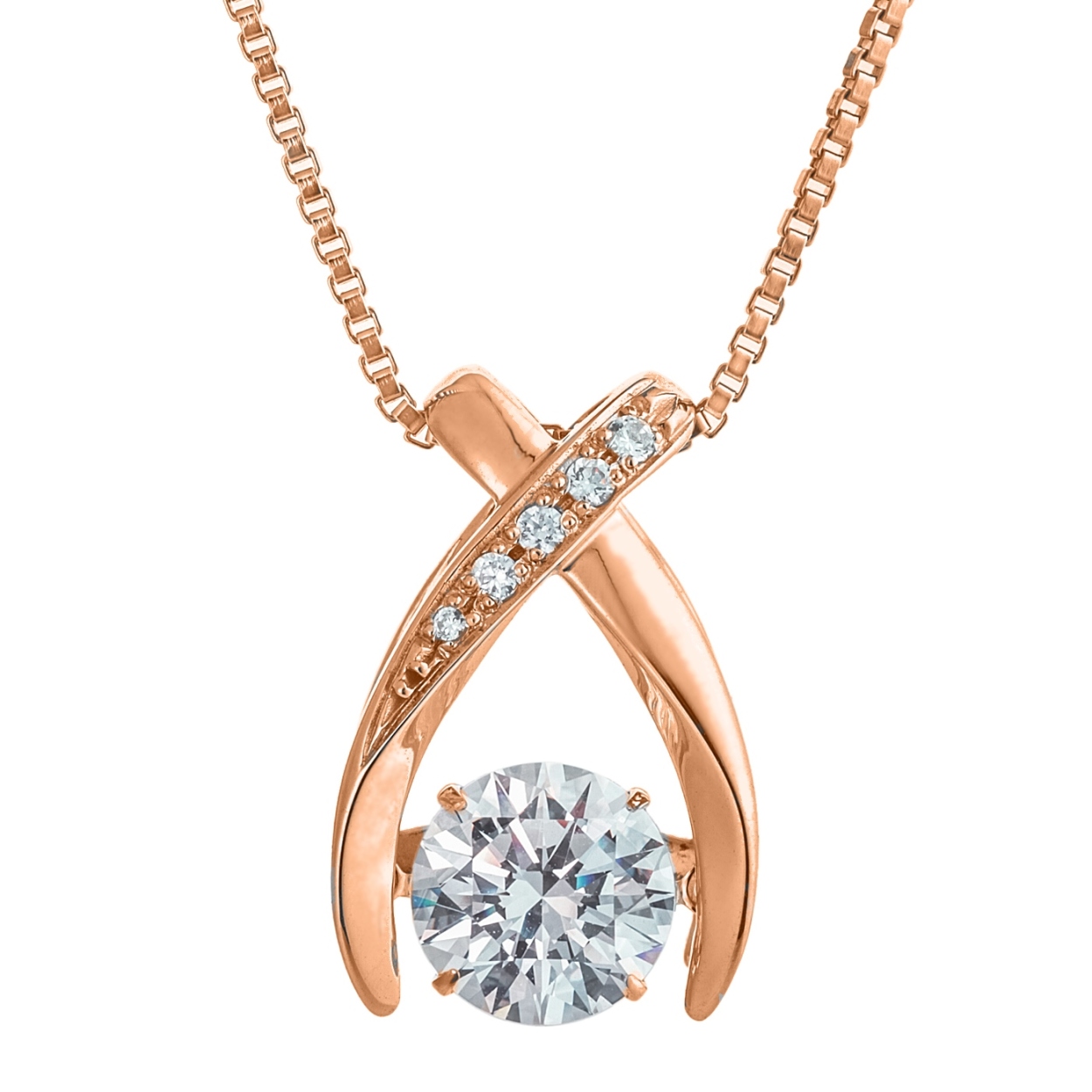 ダンシングストーン ネックレス レディース 大粒 2ct Pt900 プラチナ 