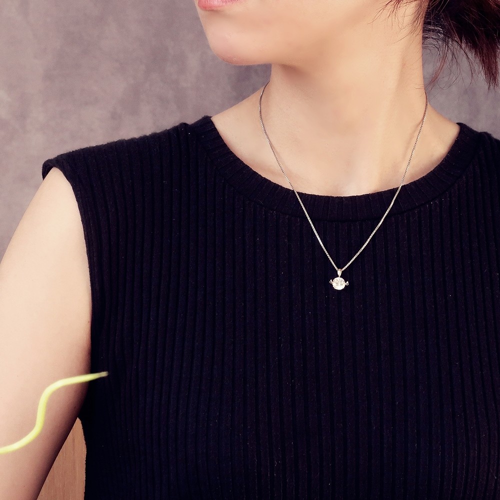 Crossfor NewYork ダンシングストーン ネックレス レディース 大粒 2ct