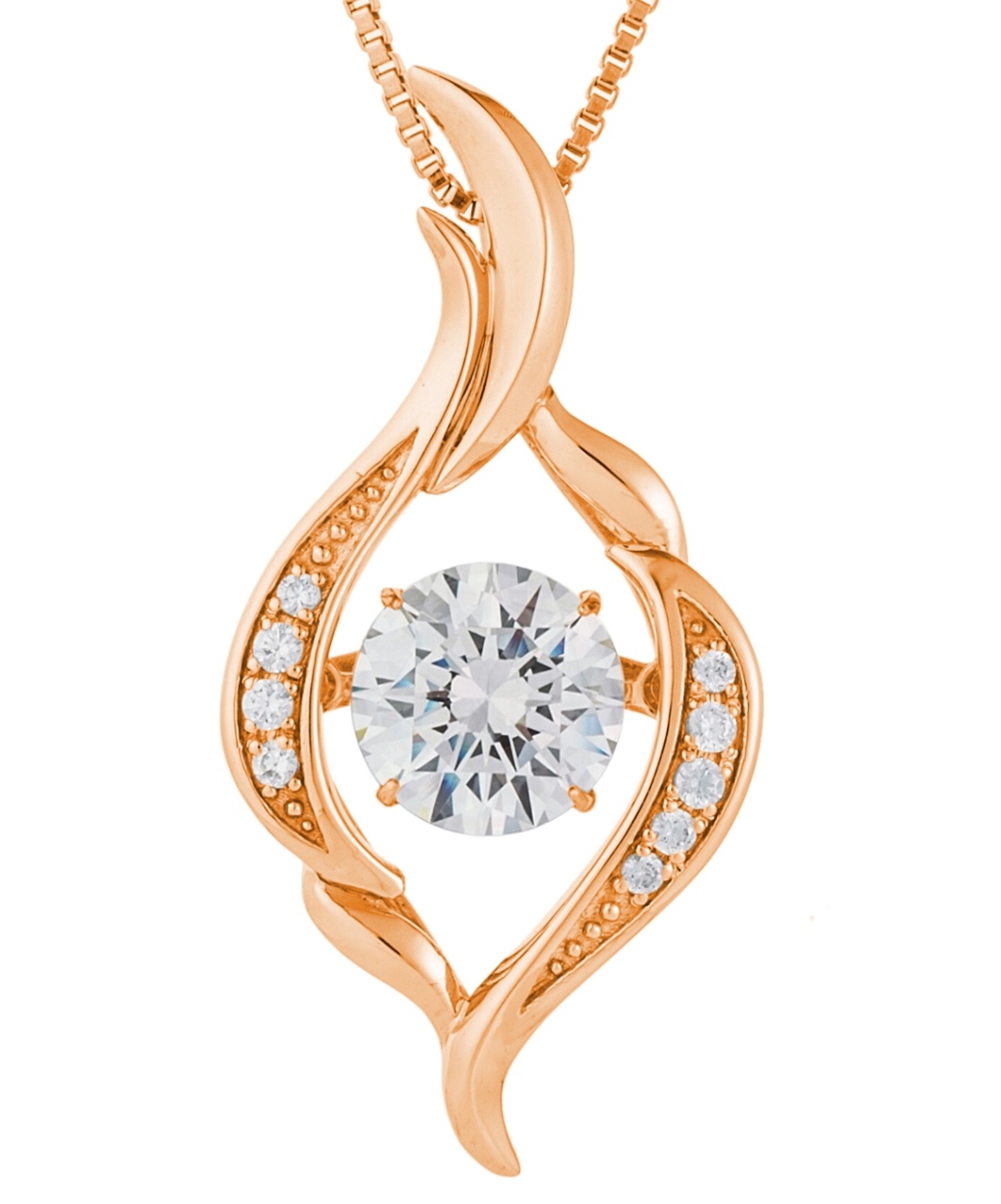 ダンシングストーン ネックレス レディース 大粒 2ct Pt900 プラチナ K18 18金 ピンクゴールド イエローゴールド コーティング ZDP-009 限定モデル クロスフォー_3