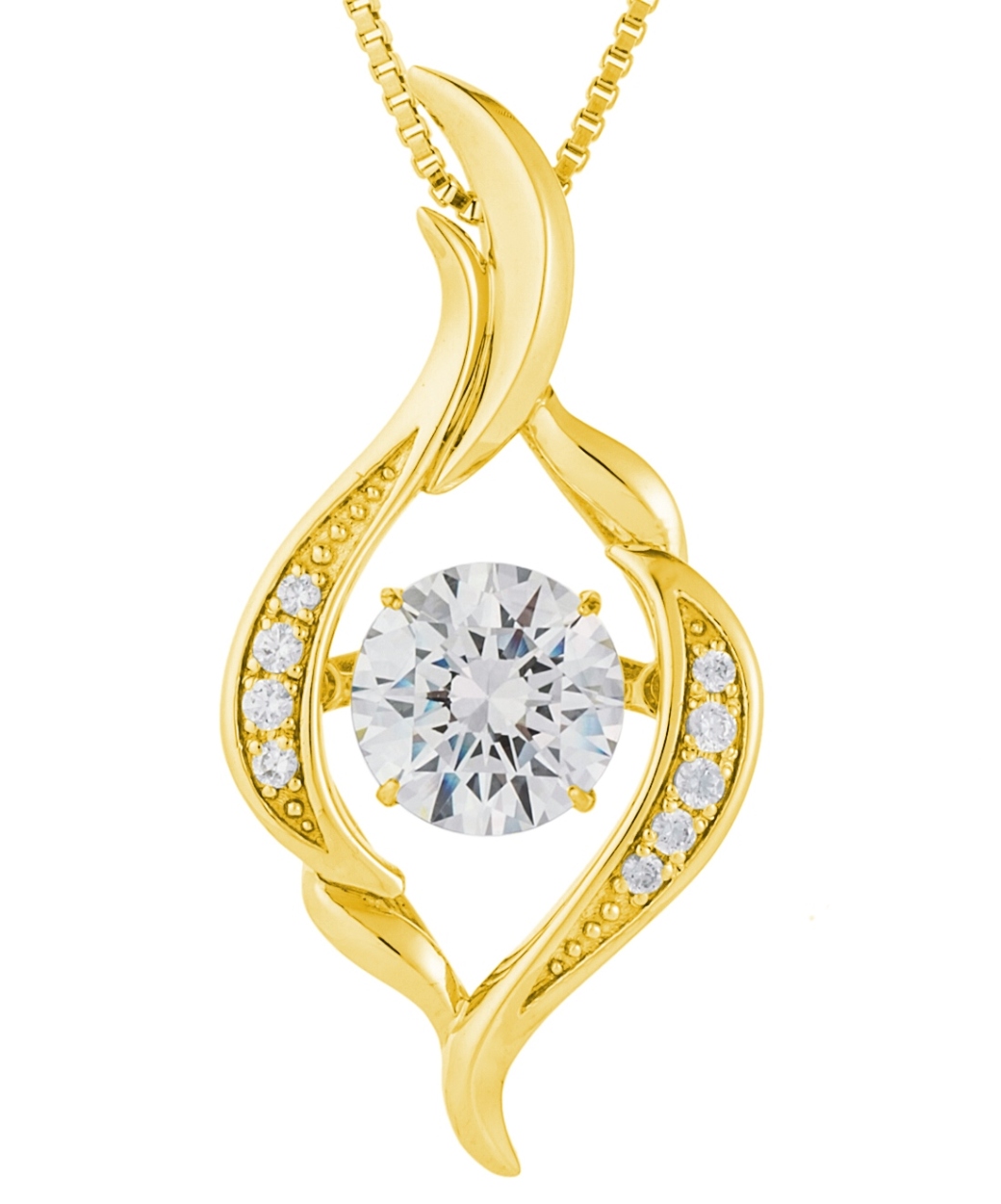ダンシングストーン ネックレス レディース 大粒 2ct Pt900 プラチナ K18 18金 ピンクゴールド イエローゴールド コーティング ZDP-009 限定モデル クロスフォー_2