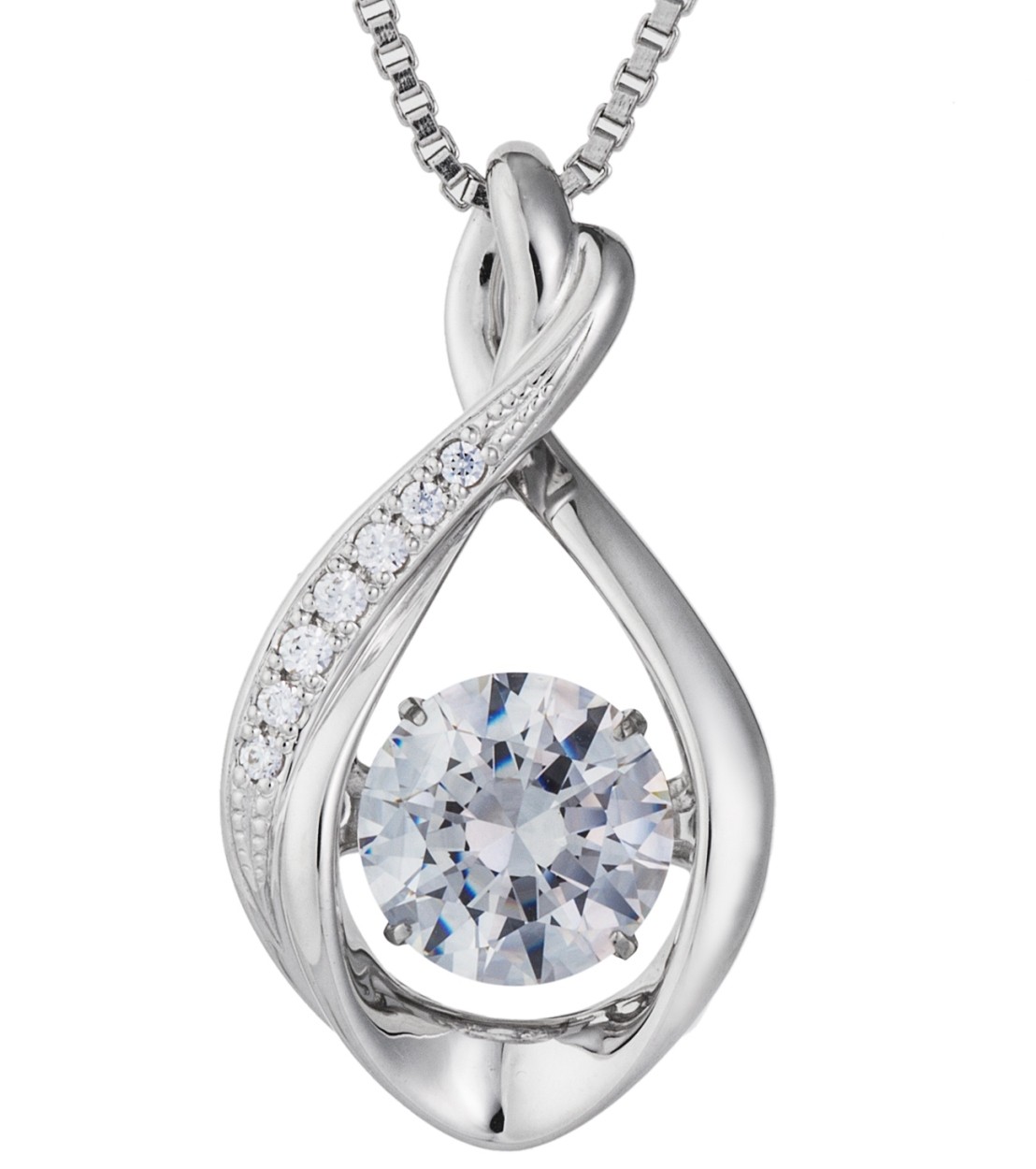 ダンシングストーン ネックレス レディース 大粒 2.0ct Pt900 プラチナ K18金 ピンクゴールド イエローゴールド コーティング ベネチアンチェーン ZDP | Crossfor NewYork | 07