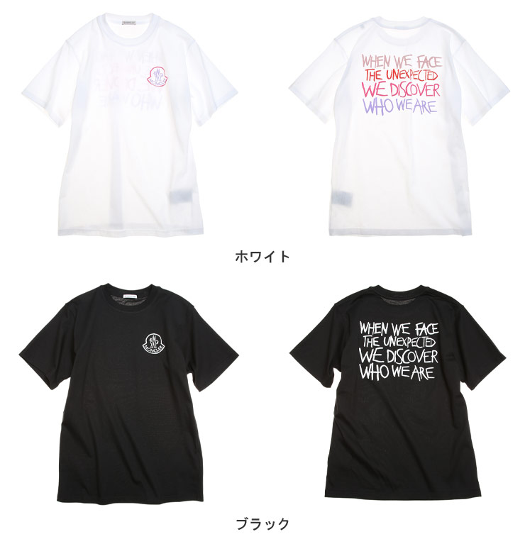 モンクレール レディース Tシャツ MONCLER バックプリント クルー