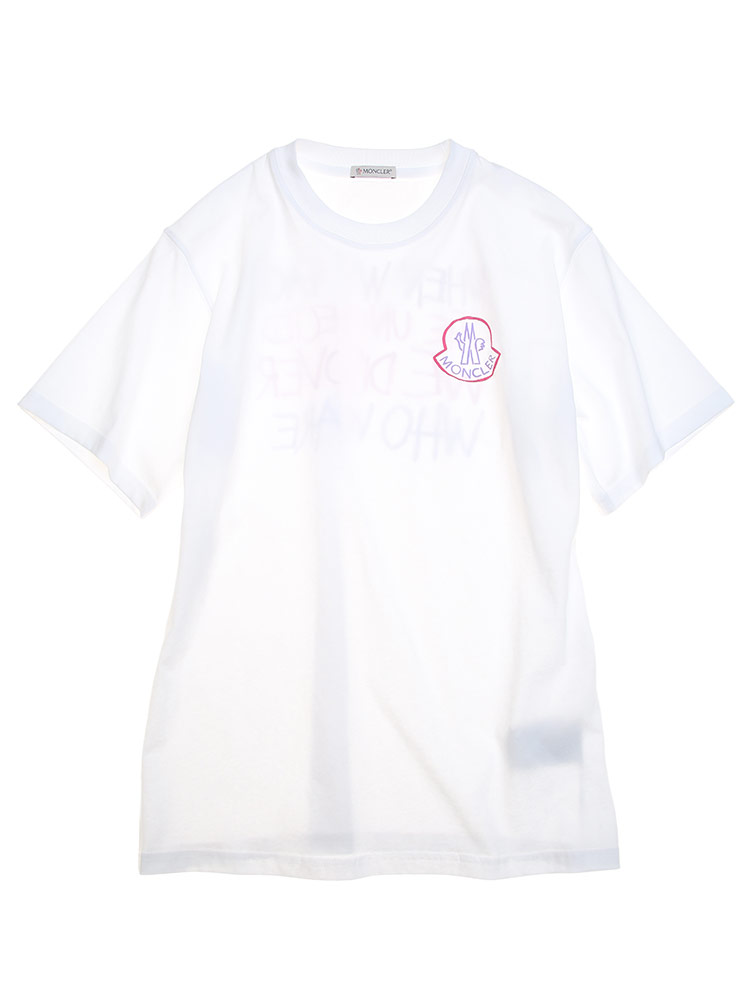 モンクレール レディース Tシャツ MONCLER バックプリント クルー