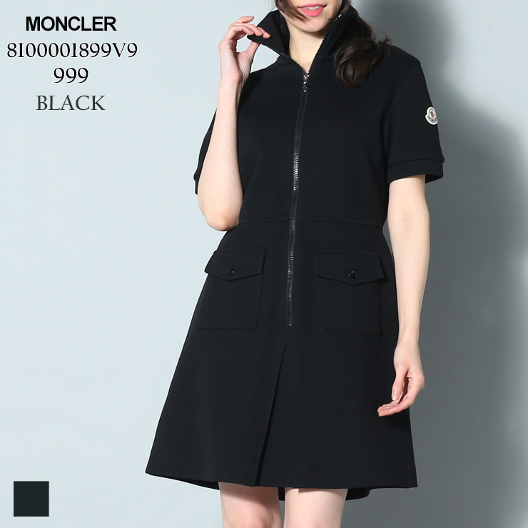 モンクレール MONCLER レディース ワンピース ドレス 半袖 ハイネック スタンド ブランド トップス スリムフィット  MCL8I00001899V9 P10