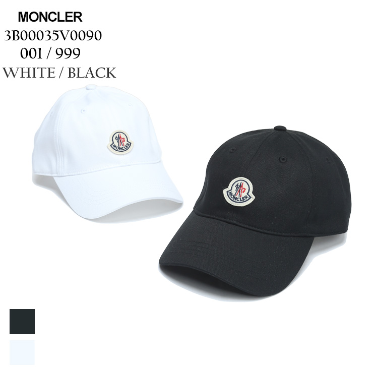 新品未使用】MONCLER モンクレール キャップ ロゴ ライン ホワイト 白-