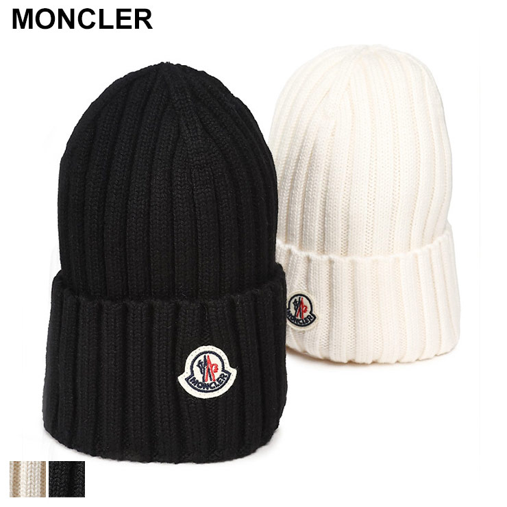 MONCLER (モンクレール) ロゴワッペン リブ編み ウール ニット
