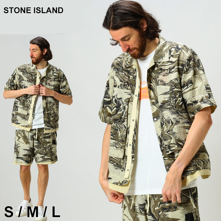 ストーンアイランド メンズ シャツ 半袖 STONE ISLAND SHADOW