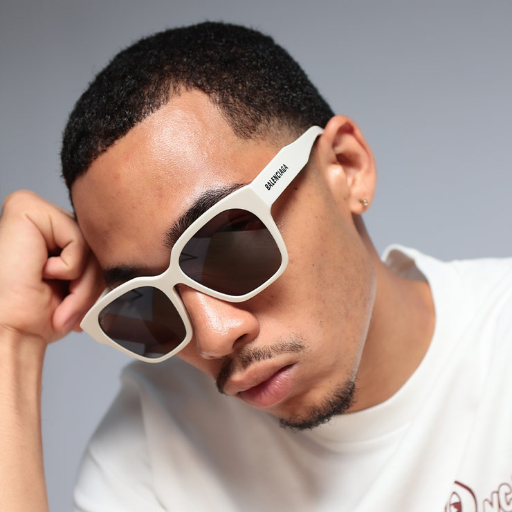 極美品 BALENCIAGA ウェリントン型サングラス バレンシアガ BALENCIAGA BALENCIAGA サングラス BB0099SA