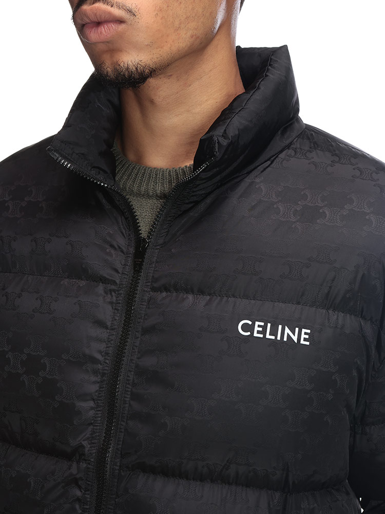 CELINE（セリーヌ） ダウンジャケット メンズ 総柄 フルジップ
